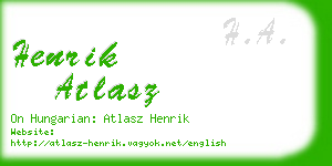 henrik atlasz business card